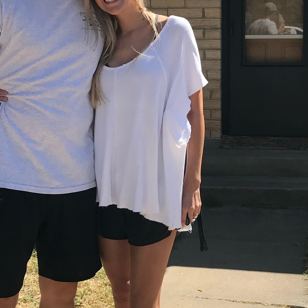 Free People Flowy White Top